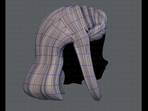 3d hair style for girl v19 3D 模型