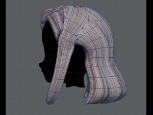 3d hair style for girl v19 3D Model