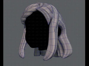 3d hair style for girl v19 3D Model