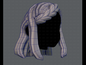 3d hair style for girl v19 3D 模型