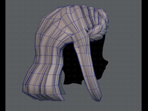 3d hair style for girl v19 3D 模型