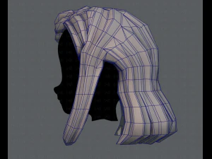 3d hair style for girl v19 3D Model