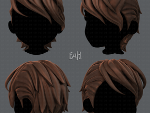 3d hair style for boy v19 3D Model