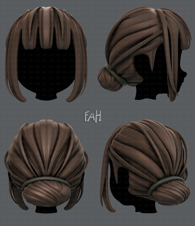3d hair style for girl v20 Modèle 3D .c4d .max .obj .3ds .fbx .stl .blend 