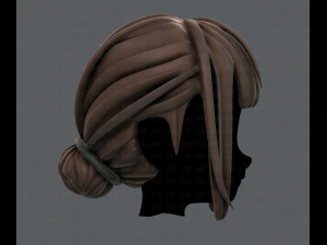 3d hair style for girl v20 3D Model