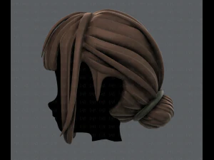 3d hair style for girl v20 3D Model