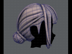 3d hair style for girl v20 Modèle 3D