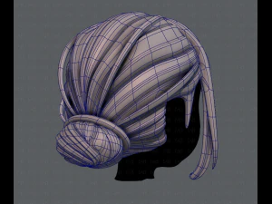 3d hair style for girl v20 3D Model