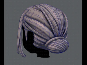 3d hair style for girl v20 3D Model