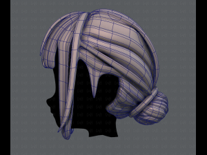 3d hair style for girl v20 Modèle 3D