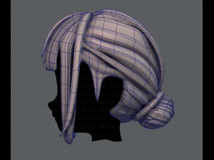 3d hair style for girl v20 3D Model