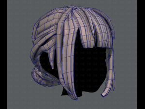 3d hair style for girl v20 Modèle 3D