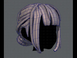 3d hair style for girl v20 3D Model