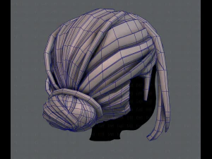 3d hair style for girl v20 3D Model