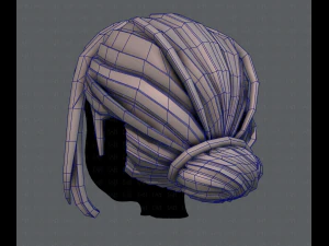 3d hair style for girl v20 3D Model