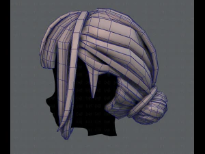 3d hair style for girl v20 3D Model