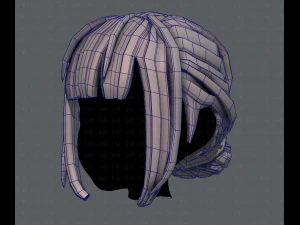 3d hair style for girl v20 3D Model