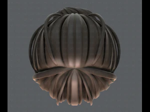 3d hair style for girl v20 3D Model
