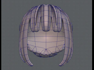 3d hair style for girl v20 3D Model