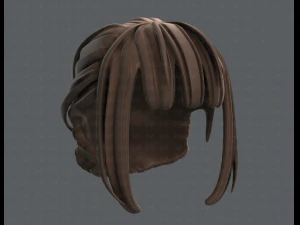 3d hair style for girl v20 3D Model