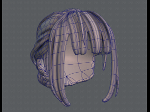 3d hair style for girl v20 Modèle 3D