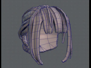 3d hair style for girl v20 3D Model