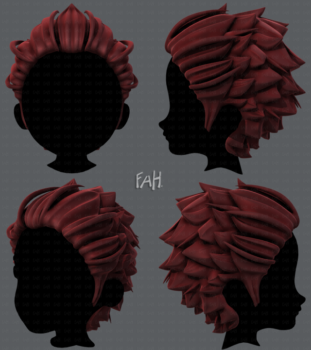 3d hair style for boy v20 Modelo 3D .c4d .max .obj .3ds .fbx .stl .blend 