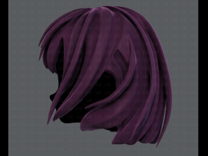 3d hair style for girl v21 3D Модель
