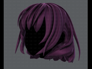 3d hair style for girl v21 3D Модель