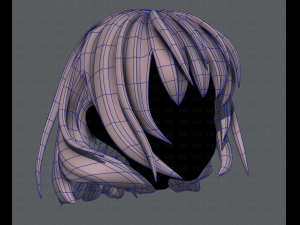 3d hair style for girl v21 3D Модель