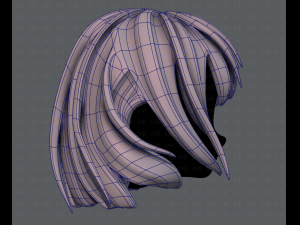 3d hair style for girl v21 3D Модель