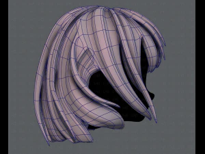 3d hair style for girl v21 3D Model