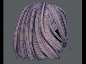 3d hair style for girl v21 3D Модель