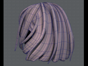 3d hair style for girl v21 3D Модель