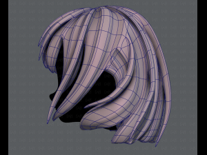 3d hair style for girl v21 3D Модель