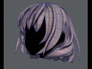 3d hair style for girl v21 3D Модель