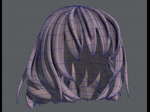 3d hair style for girl v21 3D Модель