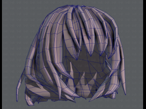 3d hair style for girl v21 3D Модель