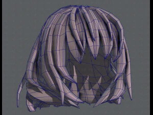 3d hair style for girl v21 3D Model