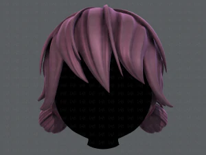 3d hair style for girl v22 3D Model