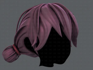 3d hair style for girl v22 3D Model