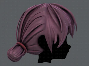 3d hair style for girl v22 3D Model