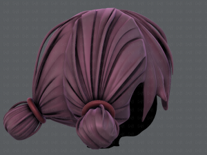 3d hair style for girl v22 Modelo 3D