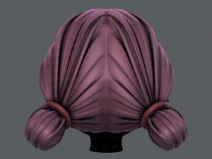 3d hair style for girl v22 3D Model