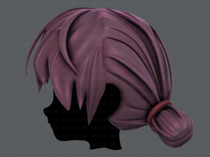3d hair style for girl v22 Modelo 3D
