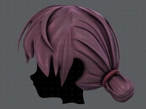 3d hair style for girl v22 3D Model