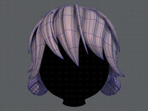 3d hair style for girl v22 3D Model