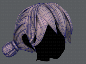 3d hair style for girl v22 Modelo 3D