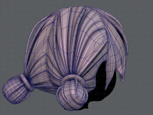 3d hair style for girl v22 3D Model