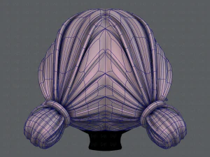 3d hair style for girl v22 3D Model